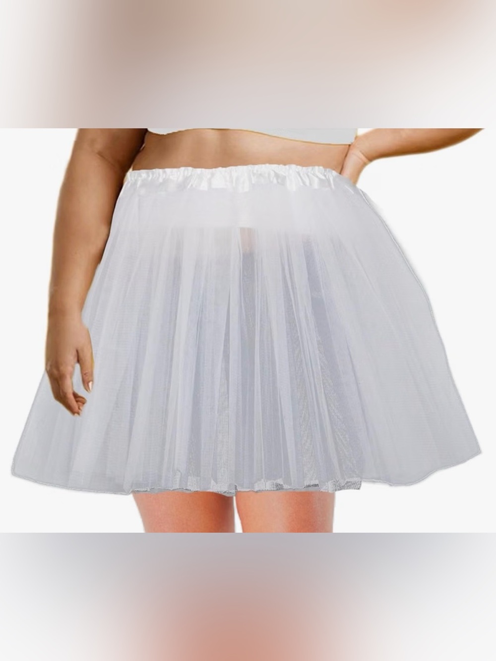 Adult white rave tutu skirt crinoline Ballerina dance costume cosplay lingerie